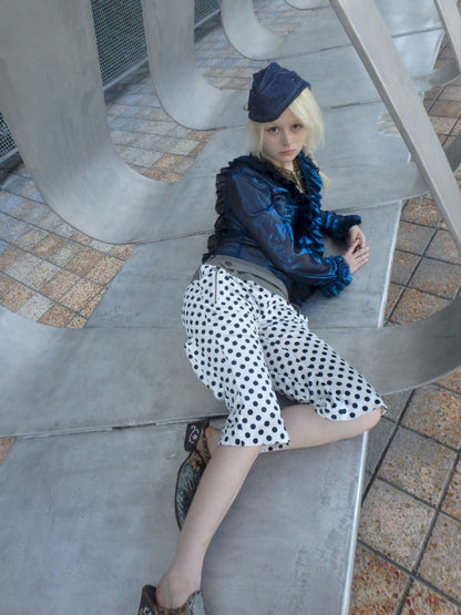 Polka dot wide-leg casual pants【s0000013180】