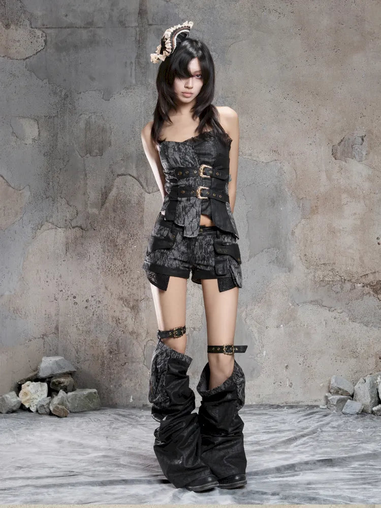 Layered Coolness Loose Leather Leggings【s0000014132】