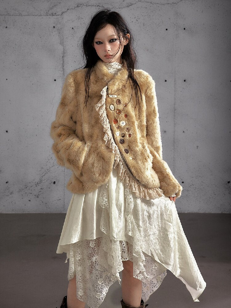 Plush Eco-Friendly Fur Coat【s0000019161】