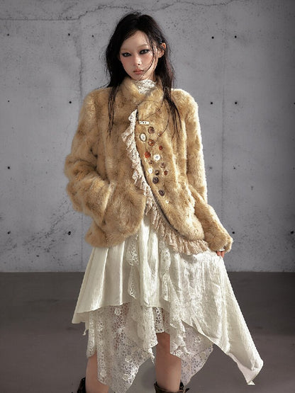 Plush Eco-Friendly Fur Coat【s0000019161】
