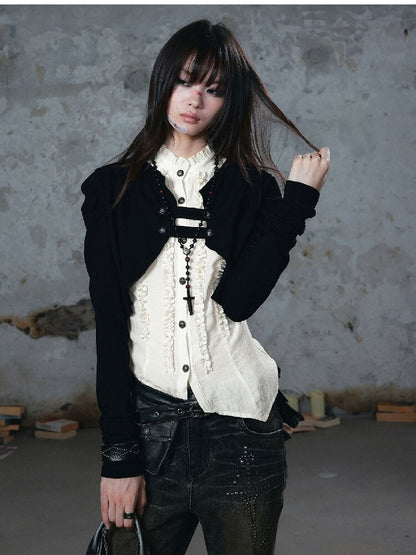 Vintage Layered Cardigan Shirt【s0000018515】