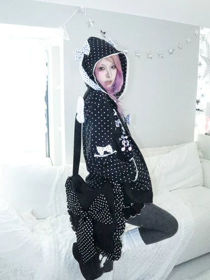 Lightweight Fleece Hoodie with Bunny Ears【s0000013970】