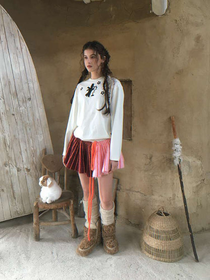 Forest Elf Print Long Sleeve T-Shirt【s0000014898】