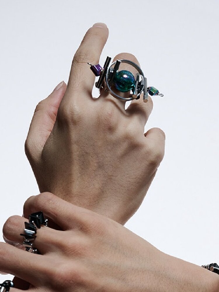 Void Space-Time Punk Heavy Ring【s0000018818】