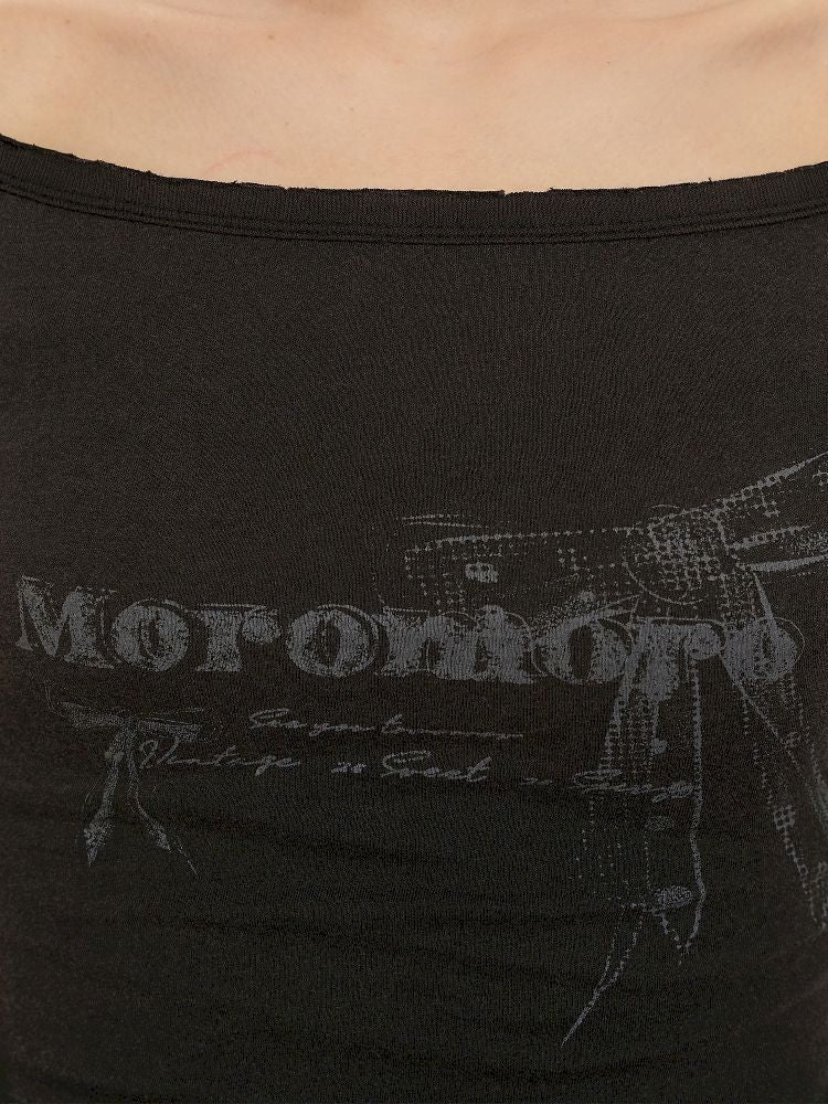 One-shoulder Slim short-sleeved T-shirt【s0000012529】