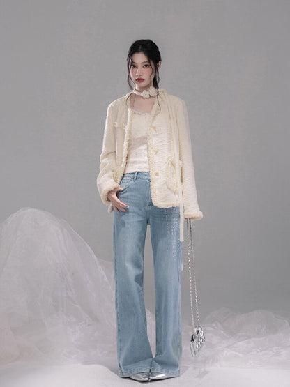 Broken Apricot White Wool Jacket【s0000015735】