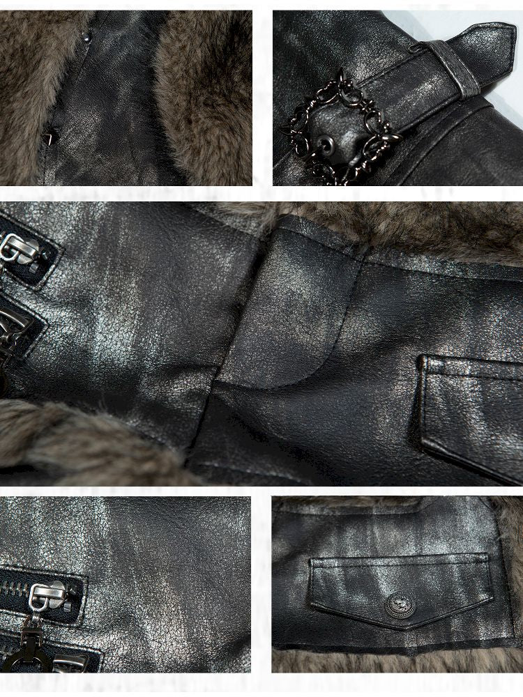 FUR SPLICING SHORTS LEGGINGS [S0000010490]