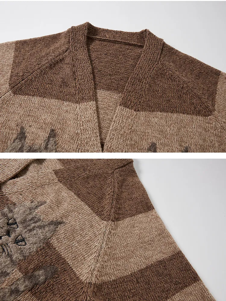Relaxed-Fit Long-Sleeve Knit Cardigan【s0000014062】