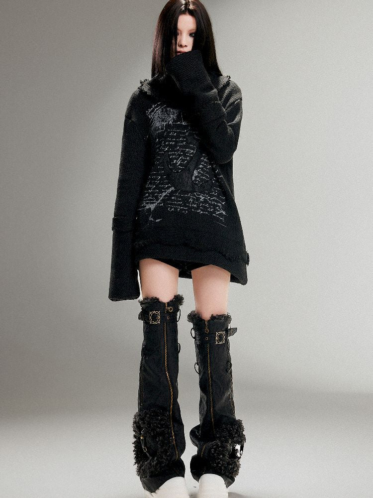 High Neck Fringe Sweater【s0000011259】