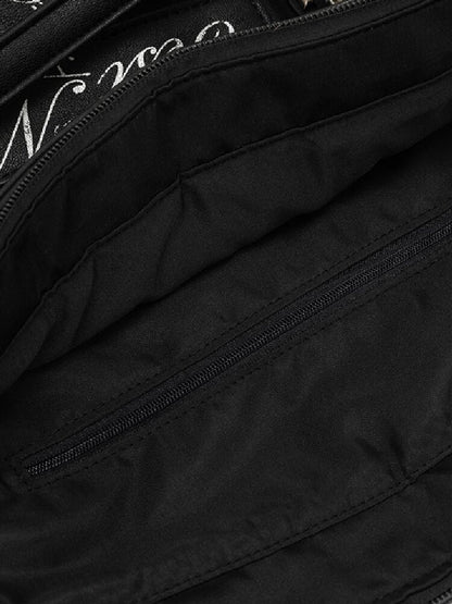 Dark Leather Cross Graffiti Bag【s0000018107】