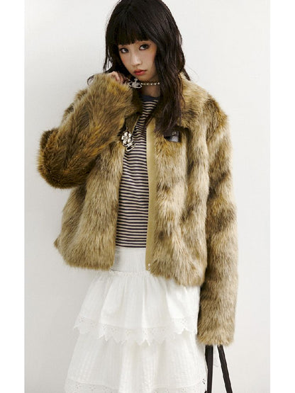 짧은 재킷 모피 코트 [S0000011426]