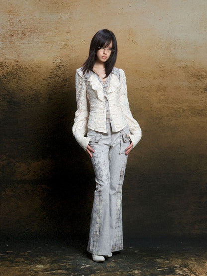 Double Waistband Drilling Decoration Pants【s0000011810】