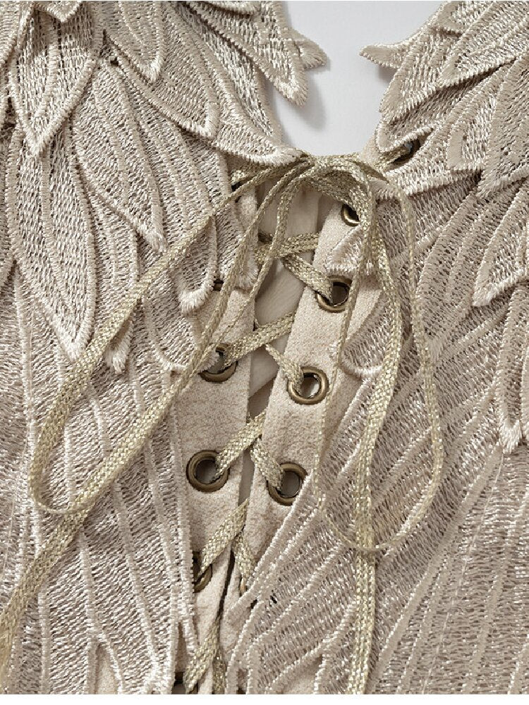Vintage Court Wing Embroidered Top【s0000017859】
