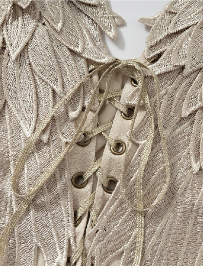 Vintage Court Wing Embroidered Top【s0000017859】