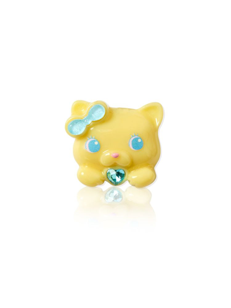 CAT RESIN COLOURFUL EARRINGS CLIP RING [S0000009061]