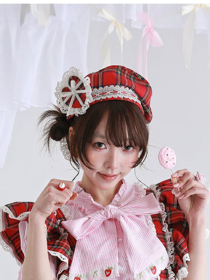 Red Vintage Antique Lolita Beret【s0000016558】