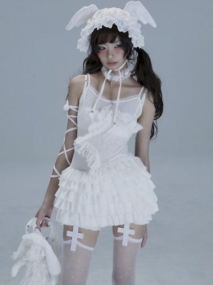 Ballet Style Slouchy Cake Lace Top【s0000013488】