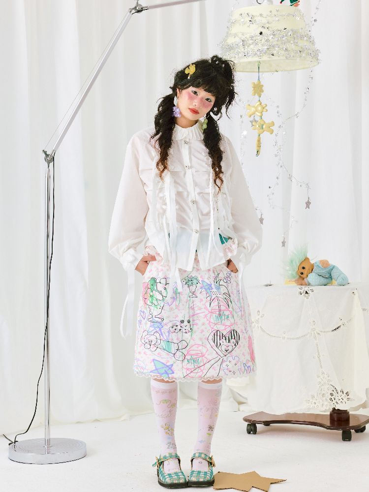 Patchwork Double Color Half-body Skirt【s0000011941】