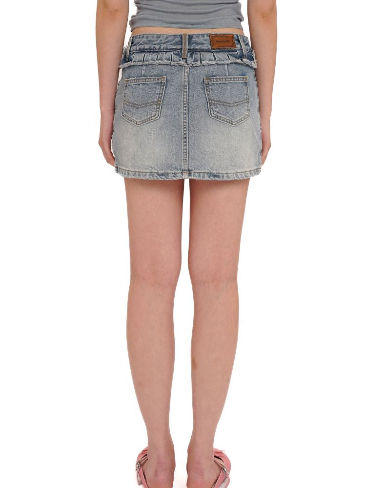 Denim ultra short skirt【s0000013425】