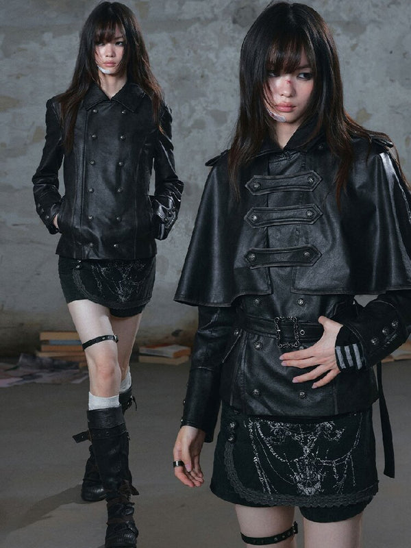 Vintage Belt Cavalry Cape Jacket【s0000018520】