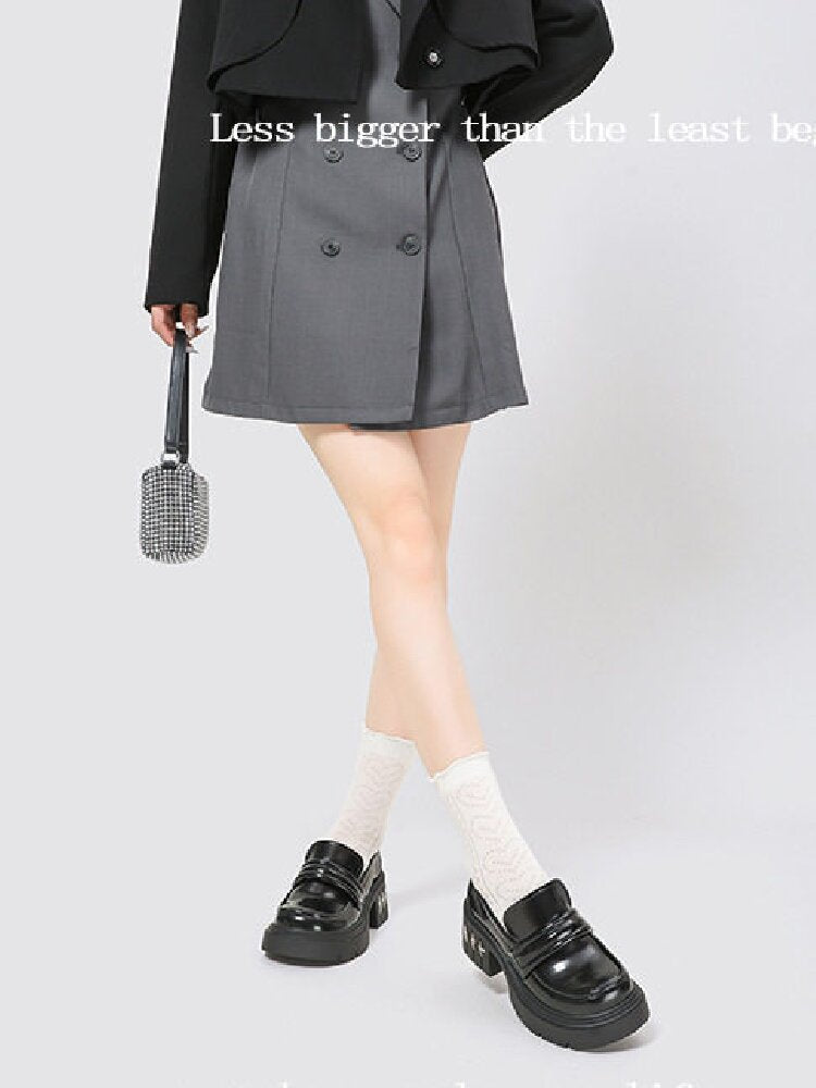 Thick Soled Casual Heel Loafers【s0000015718】