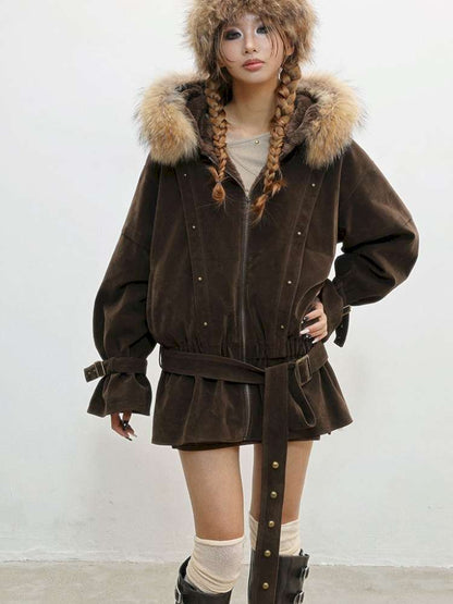 French Velvet Rabbit Fur Jacket【s0000014835】