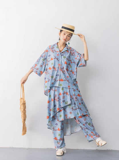 Cuban short-sleeved shirt dress pants【s0000013315】