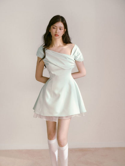 One Shoulder Slash Dress【s0000013244】