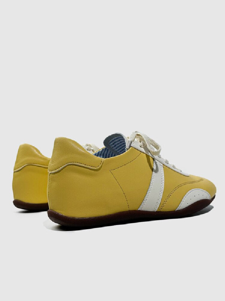 Stitched Brogue Flat Leather Shoes【s0000015725】