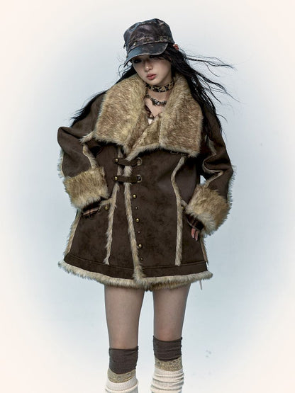 PUNK LAZY LOOSE FUR COAT [S0000011220]