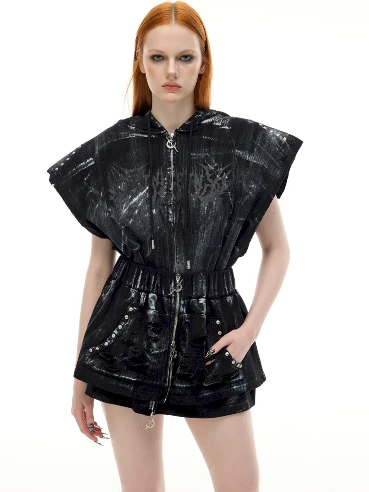 Punk Layered Zipper Y2K Mini Skirt【s0000014015】