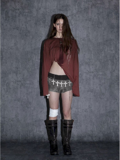 Basic Round Neck Long Sleeve T-Shirt【s0000011265】