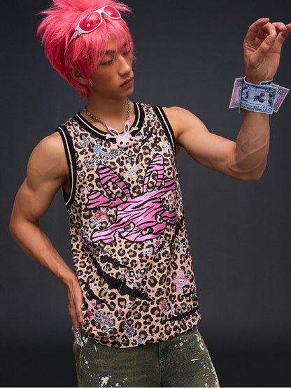 Leopard Zebra Skull Print Vest【s0000017845】