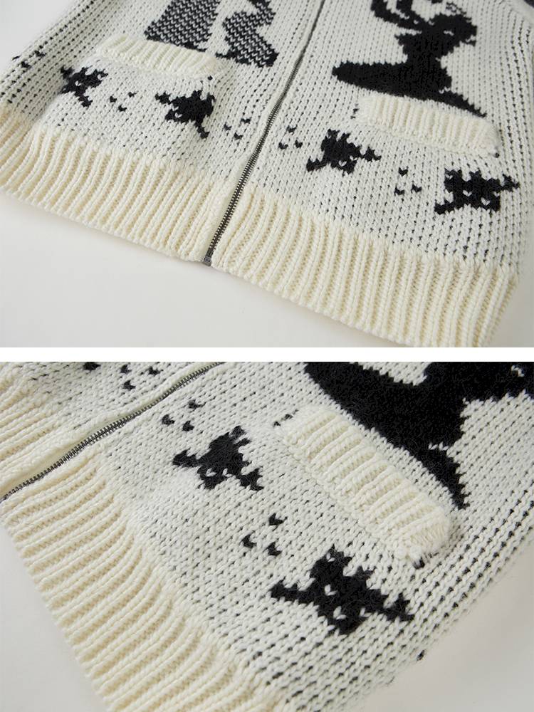 Fair Isle Autumn Knit Cardigan Jacket【s0000014388】