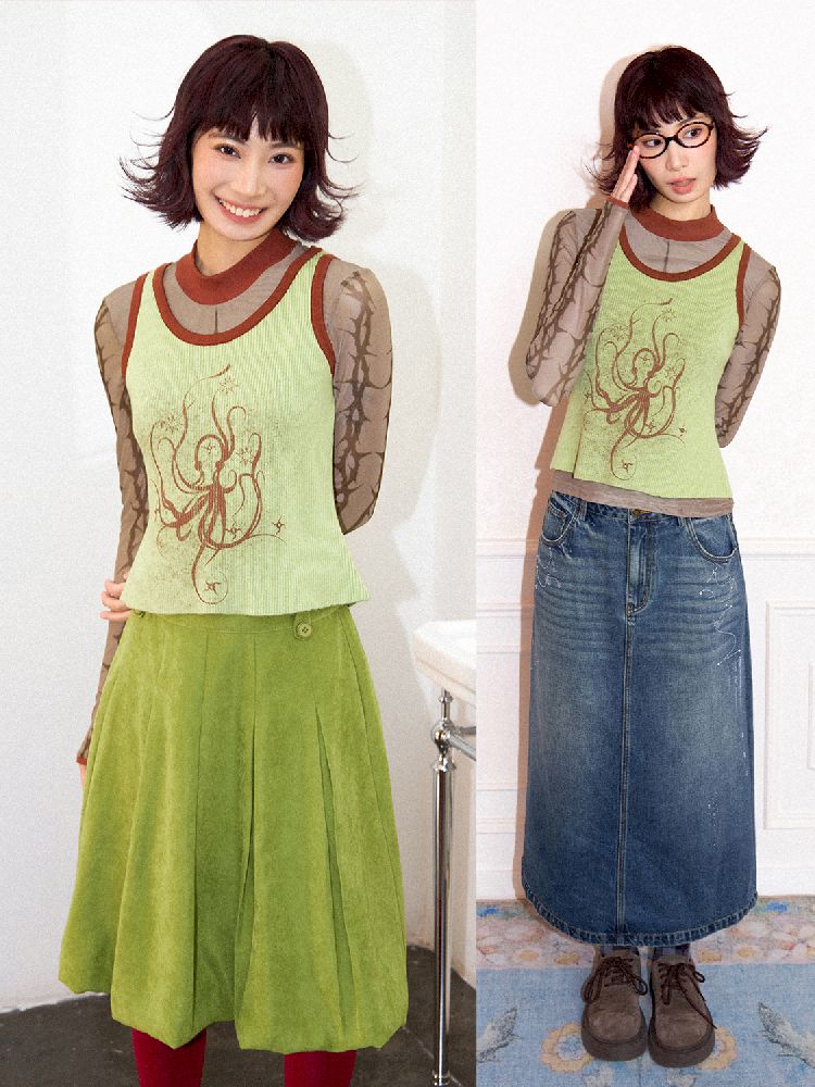 Slim Bottom Long Sleeve T-Shirt【s0000011640】