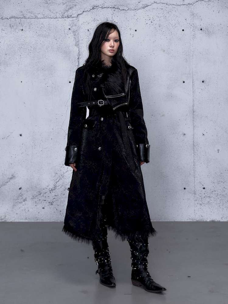 Dark Court Leopard Suede Fur Coat【s0000014925】