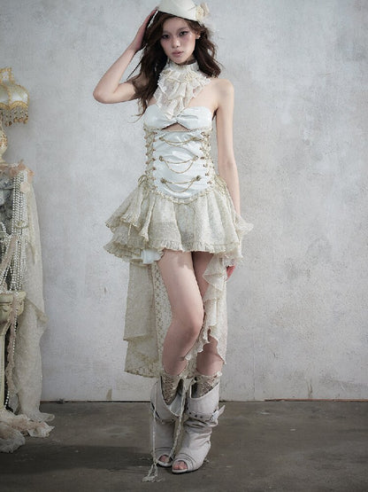 Court Victoria Lace Asymmetrical Dress【s0000017989】