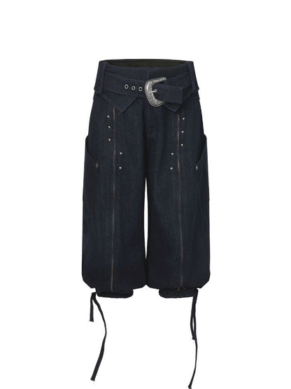 Distressed 5-Inch Harem Riding Pants【s0000013906】