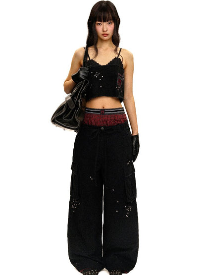 College Bandeau Suspender Pants【s0000016438】