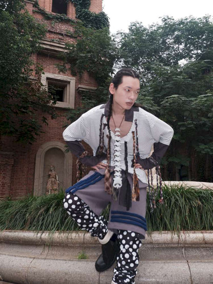 Multi-Tie Striped Long Sleeves【s0000015142】