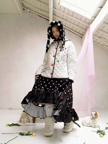 Notebook-Style Printed Cat Cotton Coat【s0000014527】