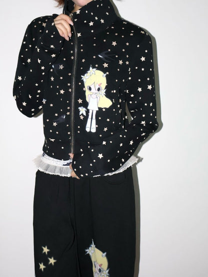 Illustration Short Shoulder Sweatshirt【s0000018664】