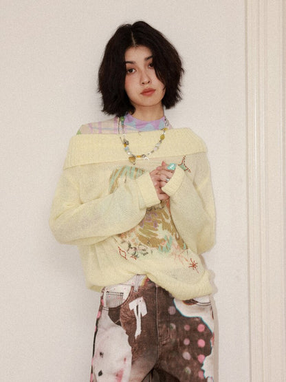 Gummy Bear Graffiti Pullover Sweater【s0000015459】