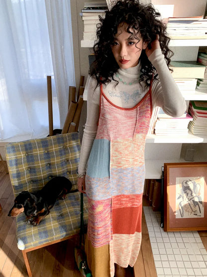 Knit Stretch Spaghetti Strap Dress【s0000013985】