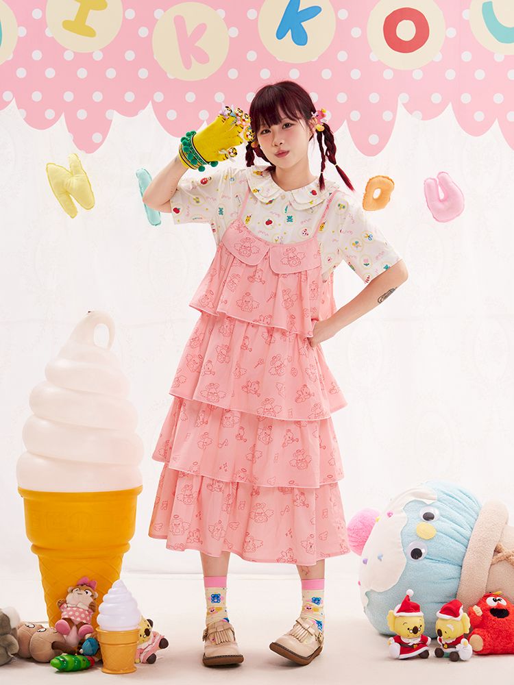 Animal Angel Pink Cake Halter Dress【s0000013192】