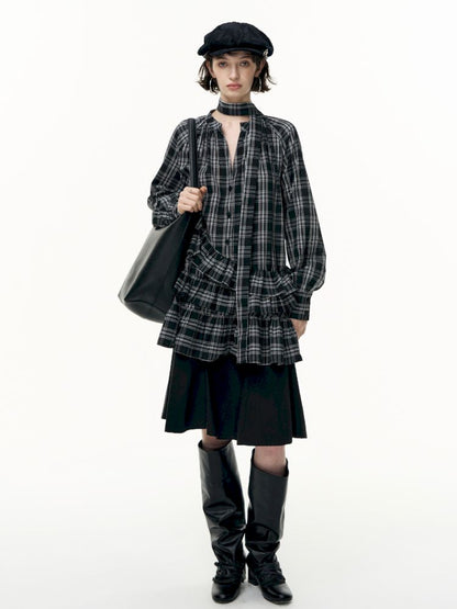 Plaid Ruffle Dress【s0000013739】