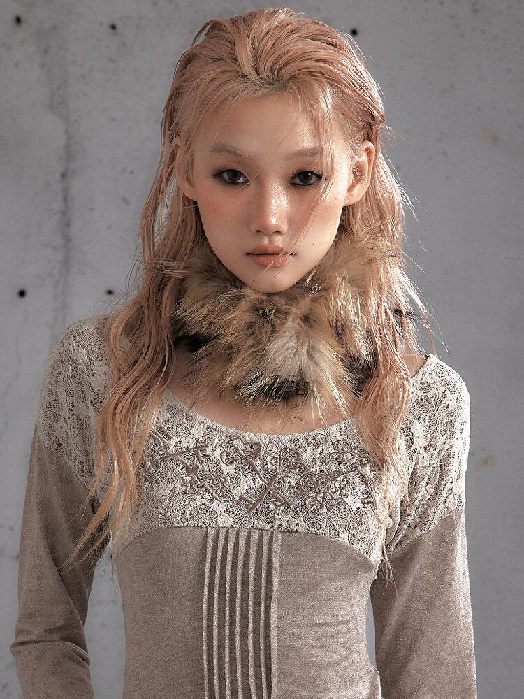 Genuine Fur Warm Furry Scarf【s0000019158】