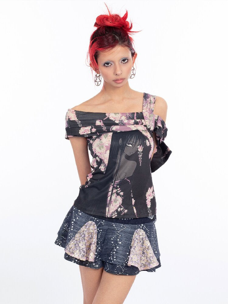 Imitation Denim Patchwork Skirt【s0000018066】