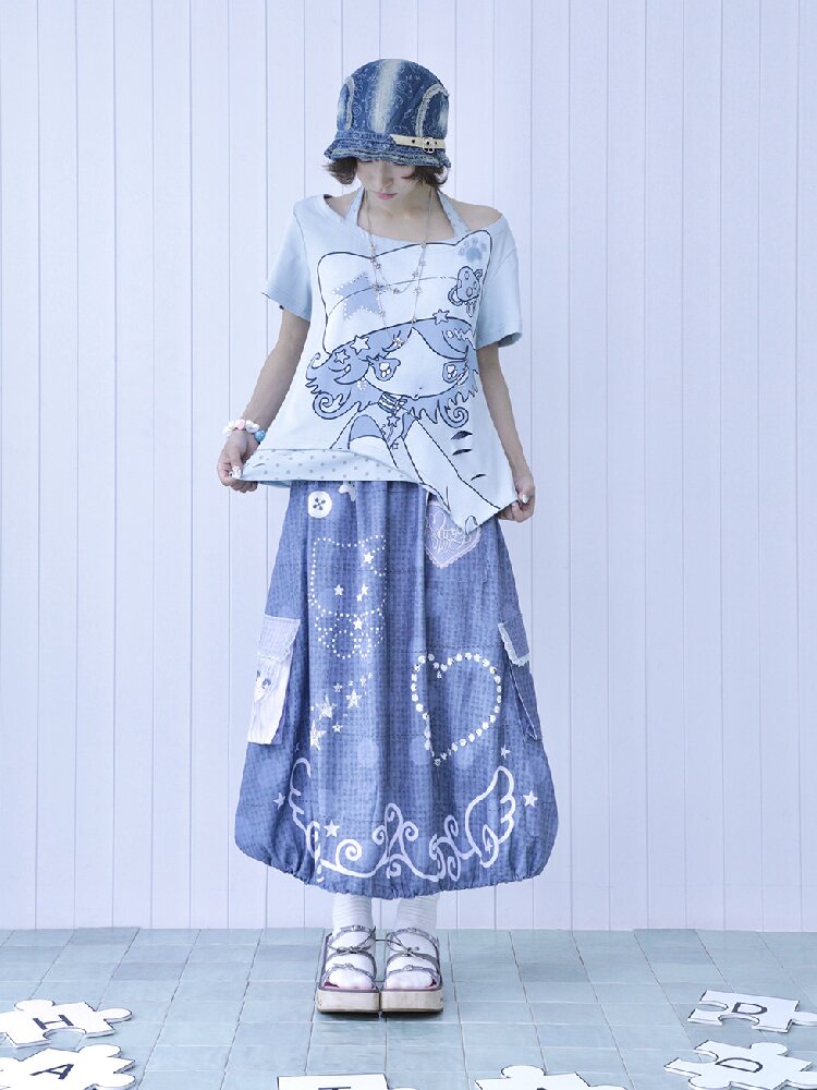 Vintage Halter Strap Two Piece T-shirt【s0000017477】