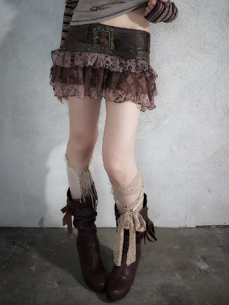 Brushed Sequin Leopard Cake Skirt【s0000017981】